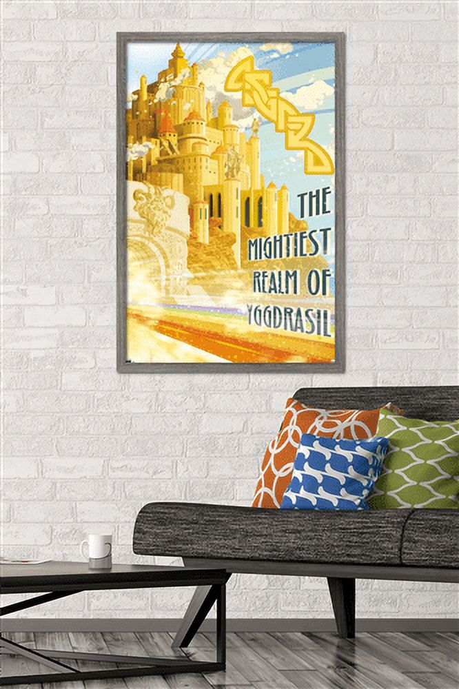 Marvel: Hero Lands - Asgard Wall Poster, 22.375" x 34" Framed