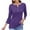 Purple, variant on Womens Cotton Tops Button Neck Henley Tee Shirts Long Sleeve Casual T-shirt Relaxed Fit Basic Plain Tshirts (2XL, Navy)