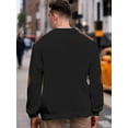 thumbnail image 4 of Coshow Mens Crewneck Pullover Sweater Waffle Textured Long Sleeve Knitted Sweaters with Elbow Patches, 4 of 5