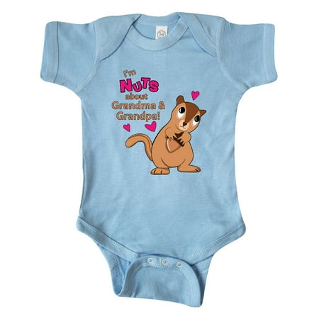 

Inktastic I m Nuts About Grandma and Grandpa Gift Baby Boy or Baby Girl Bodysuit
