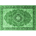 thumbnail image 1 of Ahgly Company Indoor Rectangle Medallion Emerald Green Traditional Area Rugs, 7' x 9', 1 of 4
