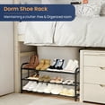 thumbnail image 5 of Sindcom 3 Tier Expandable Shoe Rack, Black Metal Shoe Shelf Organizer Storage for Closet, Space Saving Shoe Rack for Entryway, 5 of 9