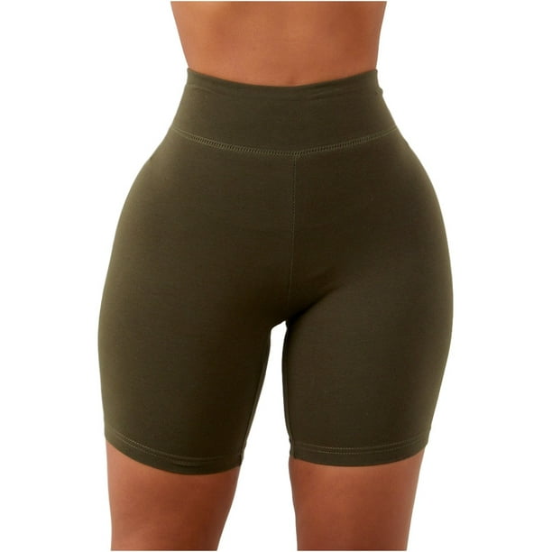 SySea - Solid Color Women Slim Fit High Waist Leggings Shorts - Walmart ...