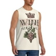 thumbnail image 2 of Haiem Men's Wine Print Tank Tops Summer Sleeveless Cut Off Workout T-Shirts Fitness Vest Athletic Undershirts-Large, 2 of 8