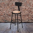 thumbnail image 7 of Hampden Furnishings Flynn 30" Masonite/Steel Science Stool with Backrest, Black, 2 Pack, 7 of 7