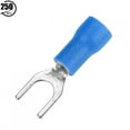 thumbnail image 2 of 250pcs Insulated Electrical Wire Terminals Crimp Fork Connector Set (Blue), 2 of 9