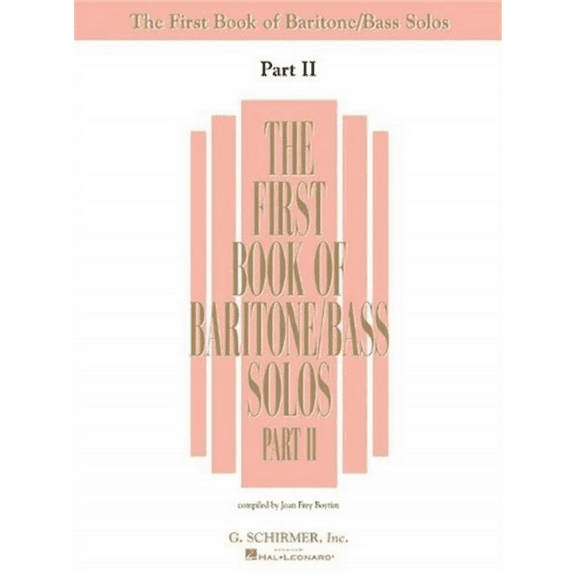 The First Book Of Baritone/Bass Solos - Part II, Book