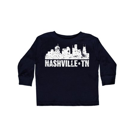 

Inktastic Nashville Skyline Grunge Gift Toddler Boy or Toddler Girl Long Sleeve T-Shirt