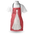 thumbnail image 3 of Bridal Shower Apron Retro Pink Grunge Backdrop Wedding Bride Dress Party Vintage Image, Unisex Kitchen Bib Apron with Adjustable Neck for Cooking Baking Gardening, Coral Black and White, by Ambesonne, 3 of 3