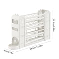 thumbnail image 3 of White Plastic Castle Egg Storage Organizer Refrigerator Side Door Rolling Shelf Stackable Container 13.58X8.86X3.15 Inches White, 3 of 6