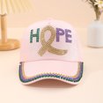 thumbnail image 4 of Breast Cancer Awareness Ribbon Baseball Cap Dad Hat For Women, 4 of 6