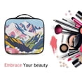 thumbnail image 6 of FORMRS Travel Makeup Bag Large Capacity Train Case Cosmetic Organizer with Adjustable Dividers, Abstract Mountain, 6 of 8