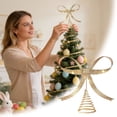 thumbnail image 1 of BotaniNest Easter Bow Topper Gold & Glitter Ribbon Bow With Spiral Base 9.37 Inch Top For Easter & Holiday Festive, 1 of 5