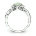 thumbnail image 2 of Sterling Silver Cubic Zirconia and Lab created Opal Ring Size 7, 2 of 7