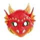 thumbnail image 1 of Scary Kids Dragon  con banda elástica Photo Prop Dinosaurio para representaciones teatrales, graduación, carnaval, cosplay, Rojo Hugo  Cubierta facial para niños, 1 of 8