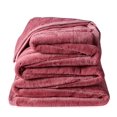 thumbnail image 4 of Nestl Ultra Plush Cozy Faux Fur Heavy Warm Rabbit Bed Blanket, 82 x 102, Rose Red, 4 of 5
