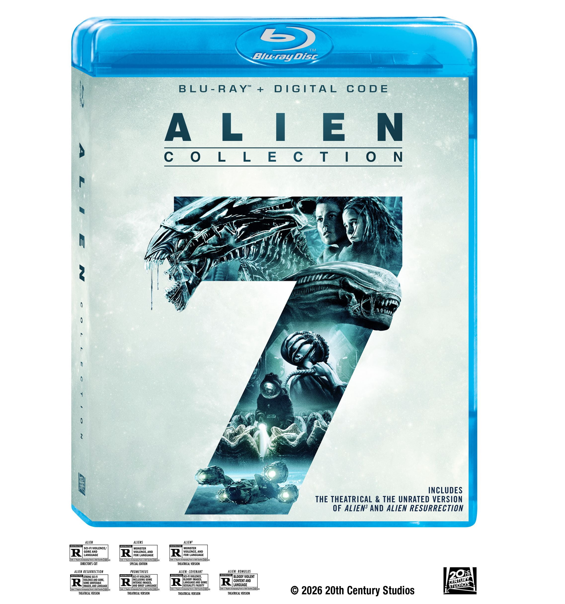 Alien 7-Movie Collection (Blu-ray + Digital Copy) Disney, Action, Adventure, Horror