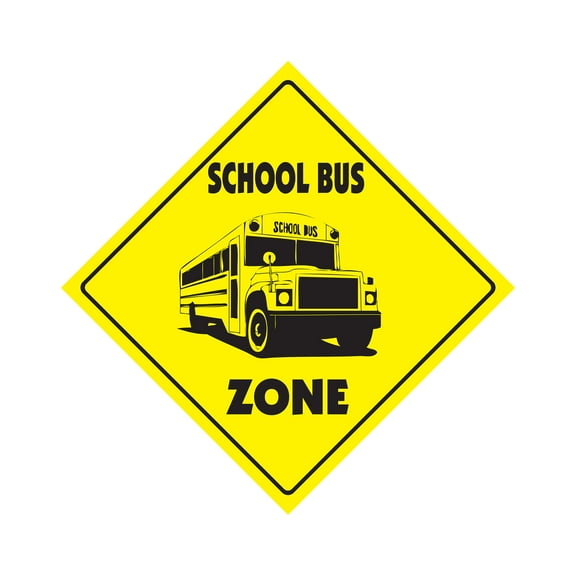SignMission X-SCHOOL BUS 12 x 12 in. Zone Xing Crossing Sign - School Bus