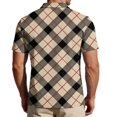 thumbnail image 6 of Garbnen Men’s Polo Shirts Short Sleeve Plaid Color Block Collared Henley Shirt Men Lightweight Breathable Casual Summer Beach Vacation Funny Golf Shirts for Men Gray XXL, 6 of 7