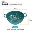 thumbnail image 2 of Uxcell Kitchen Colander Set, Plastic Mesh Strainer Baskets with Handles-Army Green+Green+Purple(3 Pcs), 2 of 5