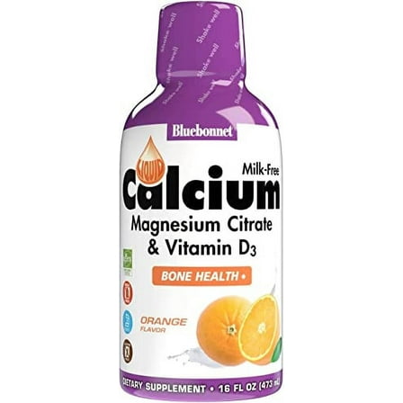 Bluebonnet Liquid Calcium Magnesium Citrate, Vit D3, Orange, 16Oz