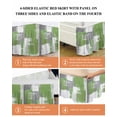 thumbnail image 5 of Sage Green Bed Skirt Queen Size 16" Drop Gray Graffiti Color Block Abstract Geometric Art Ruffled Wrap Around Bed Skirts Adjustable Elastic Bedskirt Dust Ruffle for Queen Size Bed, 5 of 7