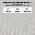 thumbnail image 5 of Folding Chaise Lounge Pool Chair with 4-Position Reclining Back, Pillow, Breathable Mesh & Bungee Seat, Cream White, 5 of 10