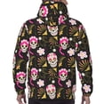 thumbnail image 7 of Naloa Skull Daisy Men's Casual Hooded Collar Drawstring Hoodies Pullover Sweatshirts Casual Long Sleeve Shirts-4X-Large, 7 of 7