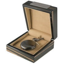Visol  Scipio Gun Metal Japanese Quartz Pocket Watch with Gift Box