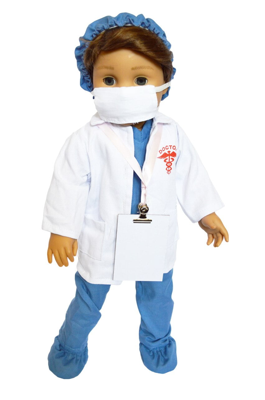 18'' Baby Girl Doll Doctor Nurse Clothes Outfit Set for Our Generation Doll Gift 