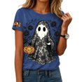 thumbnail image 2 of Leey-World Womens Halloween T Shirts Shirt for Women Happy Halloween T-Shirt Fall Funny Graphic Tees Tops Gift, 2 of 5