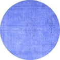 thumbnail image 1 of Ahgly Company Machine Washable Indoor Round Persian Blue Traditional Area Rugs, 5' Round, 1 of 4