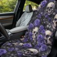 thumbnail image 3 of Bulopur Gothic Skull Front Car Seat Cover Towel for Men Purple Rose Waterproof Car Seat Protector with Storage Bag for Sport Running Soft Fit SUV Sedan Truck 1pcs, 3 of 7