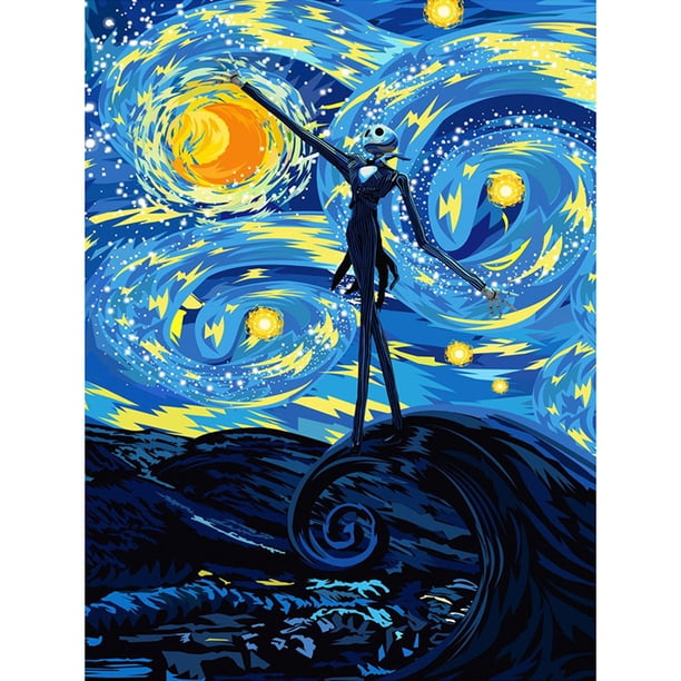 Cuadros Decorativos Van Gogh Jack bordado completo hilo de algodón DIY Kits de costura 11CT contados