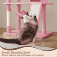 thumbnail image 5 of Yaheetech 62.9" Multi-Level Cat Tree with Condo, Hammock, Basket & Scratching Ramp, Pink, 5 of 7