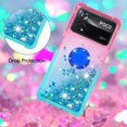 thumbnail image 5 of Slim Phone Case for Xiaomi Poco X4 Pro, Shiny Bling Quicksand Effect TPU Bumper Case with Four Corners Protection Cover for Xiaomi Poco X4 Pro, Pink Blue, 5 of 7