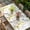 white, variant on Eucalyptus Leaves Table Cloths for 6 Foot Rectangle Tables, Spring Country Botanical Flowers Floral Patio Waterproof Elastic Fitted Tablecloths, Washable Rectangular Table Cover for Camping