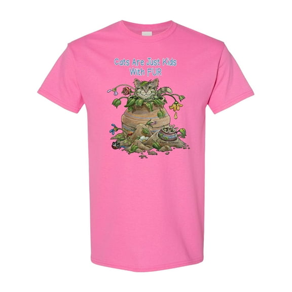 Inktastic Cats Are Just Friends with Fur Cat in Flower T-Shirt