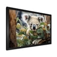 thumbnail image 2 of Designart "Koala Observing from Watercolor Tree II" Animals Framed Wall Art Decor - Modern Farmhouse Grey Koala Bedroom Framed Canvas Wall Art, 2 of 6