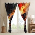 thumbnail image 4 of Extreme Sport Curtains & Drapes Speed Racer 30%-50% Blackout Curtains 104x84,Racing Games Gamer Curtains Cool Sports Car Black Out Curtains Fire Flame Window Curtains Bedroom Decor, 4 of 6