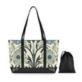 thumbnail image 7 of FORMRS Canvas Laptop Tote Bag for Women with 15.6" Computer Compartments Shoulder Handbag, Blue Floral Pattern, 7 of 7