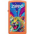 thumbnail image 2 of Zippo 46018 Slim Leopard Design Orange Matte Windproof Lighter, 2 of 7
