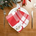 thumbnail image 3 of GZHJMY Santa Claus Check Cloth Napkins Set of 4 Pack, Washable Soft Table Dinner Napkins 20 inch for Kitchen, Hotel, Party, Wedding Washcloths, 3 of 7
