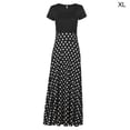 thumbnail image 3 of Sonducket Maxi vestido de manga corta con cuello y estampado de lunares para mujer Vestidos Punto SG Sonducket AP002202-19, 3 of 6