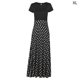thumbnail image 1 of Qarigey Maxi vestido de manga corta con cuello y estampado de lunares para mujer Vestidos Punto SG, 1 of 6