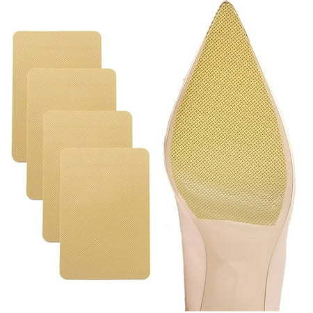 Shoe Sole Protector 4 PCS Self Adhesive Clear Shoe Grips on Bottom of Shoes Silicone Non Slip Shoe Bottom Protector for High Heels Sole Guard Non Slip Pads for Shoes B198