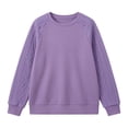 thumbnail image 5 of OGLCCG Girls' Sweaters Cable Knit Long Sleeve Pullover Sweater Casual Kids Fall Winter Crew Neck Jumper Top(Purple,7-8 Years), 5 of 7