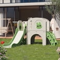 thumbnail image 3 of Nyeekoy 8 in 1 Toddler Slide, Kid Slide Freestanding, for Age 1-3, with Basketball Hoop and Telescope, Indoor Outdoor,Green, 3 of 16