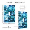 thumbnail image 5 of Kll Blue Kyanite Wall Plate,Gloss Finish,Standard Size 1 - 5" X 3", Polycarbonate Thermoplastic,Electric Receptacle Plug Covers, 5 of 8