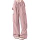thumbnail image 2 of Pantalones de paracaídas para mujer, Y2k Cargo Pantalones holgados con cordón de talle alto y pierna recta Athlitic Jogger Streetwear, 2 of 5
